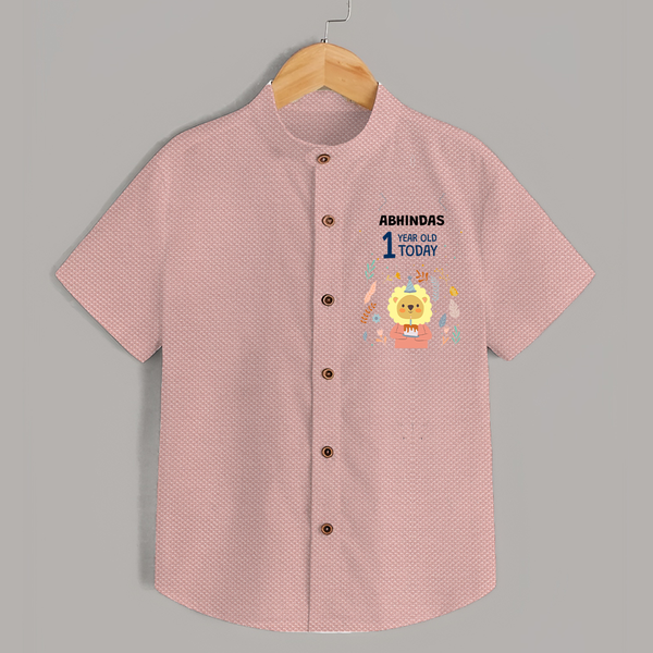 Cute Newborn Shirt for 1 Year | Custom Name & Style Options - PEACH - 0 - 6 Months Old (Chest 23")