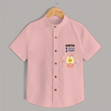 Commemorate your little one's 1st Year with a custom Shirt, personalized with their name! - PEACH - 0 - 6 Months Old (Chest 21")