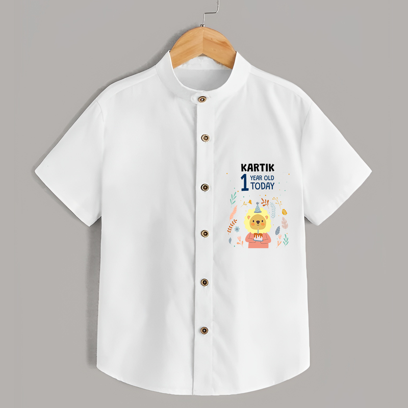 Commemorate your little one's 1st Year with a custom Shirt, personalized with their name! - WHITE - 0 - 6 Months Old (Chest 21")