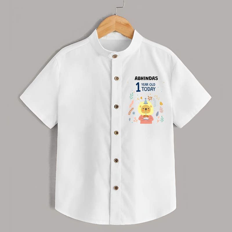 Cute Newborn Shirt for 1 Year | Custom Name & Style Options - WHITE - 0 - 6 Months Old (Chest 23")