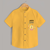 Commemorate your little one's 1st Year with a custom Shirt, personalized with their name! - YELLOW - 0 - 6 Months Old (Chest 21")