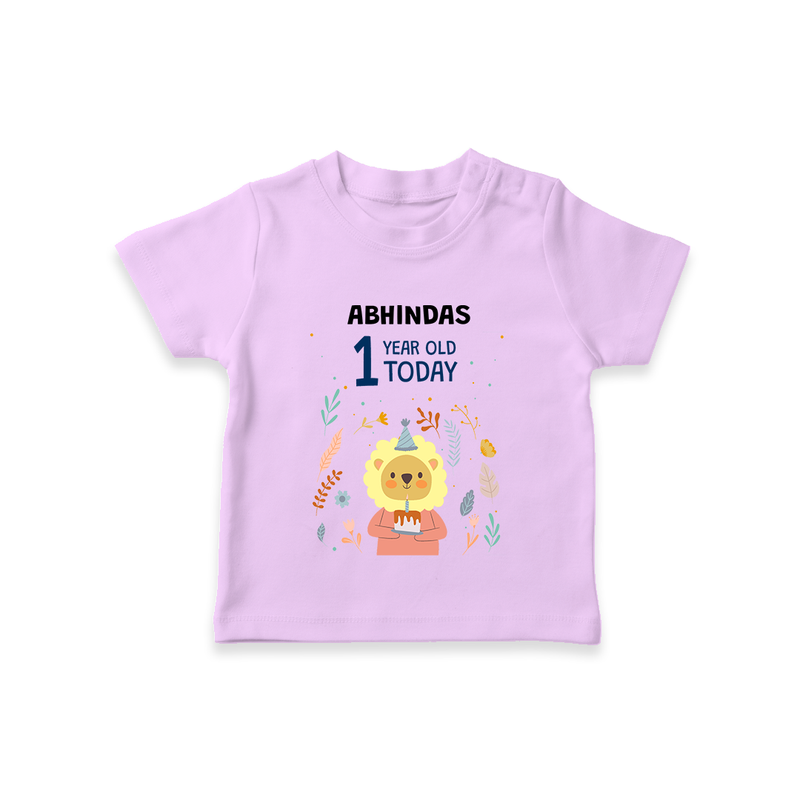 Cute Newborn T-Shirt for 1 Year | Custom Name & Style Options - LILAC - 0-5 Months Old (Chest 17")