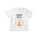 Cute Newborn T-Shirt for 1 Year | Custom Name & Style Options - WHITE - 0-5 Months Old (Chest 17")
