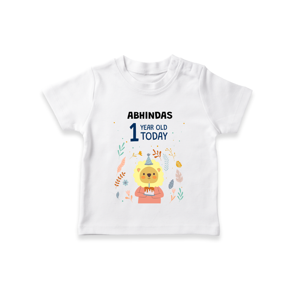 Cute Newborn T-Shirt for 1 Year | Custom Name & Style Options - WHITE - 0-5 Months Old (Chest 17")