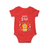 Celebrate The Magic Of Your Baby's First Year Birthday With Our Elegant And Customized Romper For Babies - RED - 0 - 3 Months Old (Chest 16")