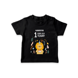 Celebrate The Magic Of Your Baby's First Year Birthday With Our Elegant And Customized T-Shirt For Babies - BLACK - 0-5 Months Old (Chest 17")