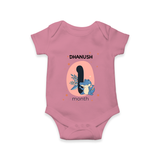 Baby Romper Birthday Outfit - 1st Month | Personalized Bodysuit | Cozy Cotton Fabric - ONION - New Born (Chest 14")