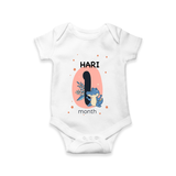 Commemorate your little one's 1st month with a customized romper - WHITE - 0 - 3 Months Old (Chest 16")