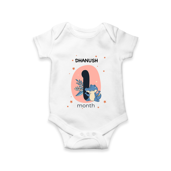 Commemorate This Special Moment With Our Bespoke Baby Romper, Perfect For 1-Month Celebration - WHITE - 0 - 3 Months Old (Chest 16")