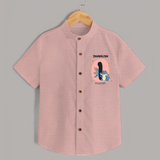 Baby Shirt Birthday Outfit - 1st Month | Personalized Shirt | Cozy Cotton Fabric - PEACH - 0 - 6 Months Old (Chest 23")