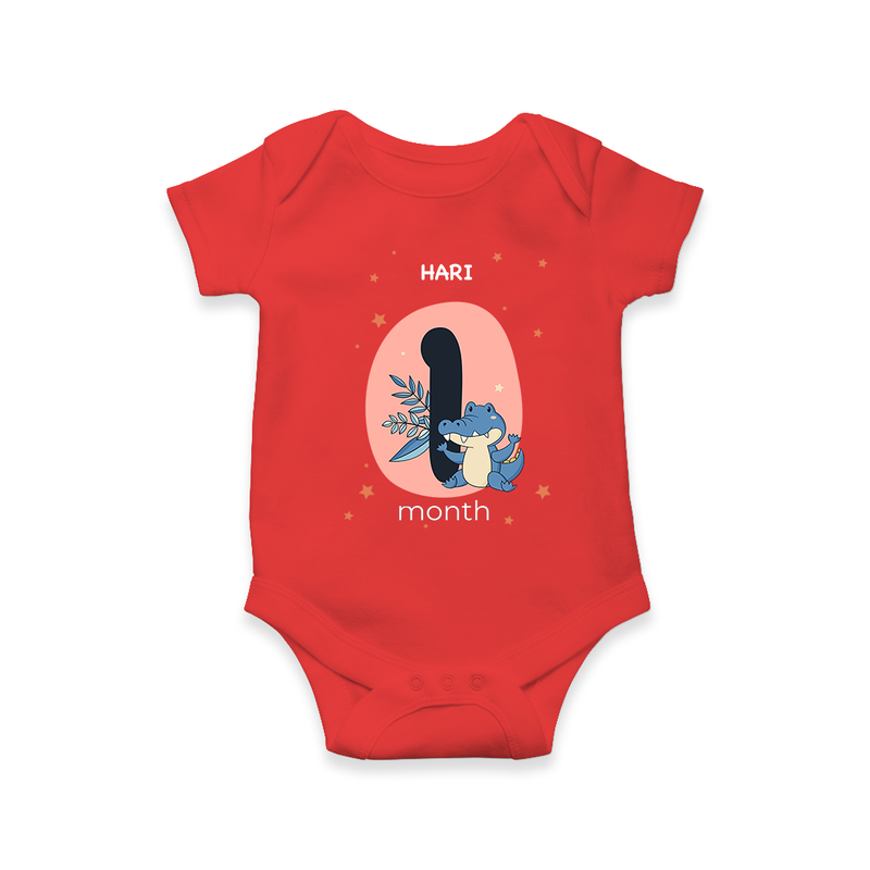 Commemorate your little one's 1st month with a customized romper