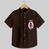 Commemorate your little one's 1st month with a customized Shirt - CHOCOLATE BROWN - 0 - 6 Months Old (Chest 21")