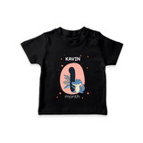 Baby T-Shirt Birthday Outfit - 1st Month | Personalized T-Shirt | Cozy Cotton Fabric - BLACK - 0-5 Months Old (Chest 17")