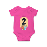 Commemorate This Special Moment With Our Bespoke Baby Romper, Perfect For 2-Month Celebration - HOT PINK - 0 - 3 Months Old (Chest 16")