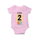 Commemorate your little one's 2nd month with a customized romper - PINK - 0 - 3 Months Old (Chest 16")