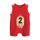 Commemorate This Special Moment With Our Bespoke Baby Romper Suit, Perfect For 2-Month Celebration - RED - 0 - 5 Months Old (Chest 18")