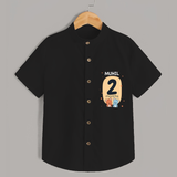 Commemorate your little one's 2nd month with a customized Shirt - BLACK - 0 - 6 Months Old (Chest 21")