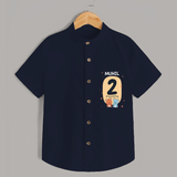 Commemorate your little one's 2nd month with a customized Shirt - NAVY BLUE - 0 - 6 Months Old (Chest 21")