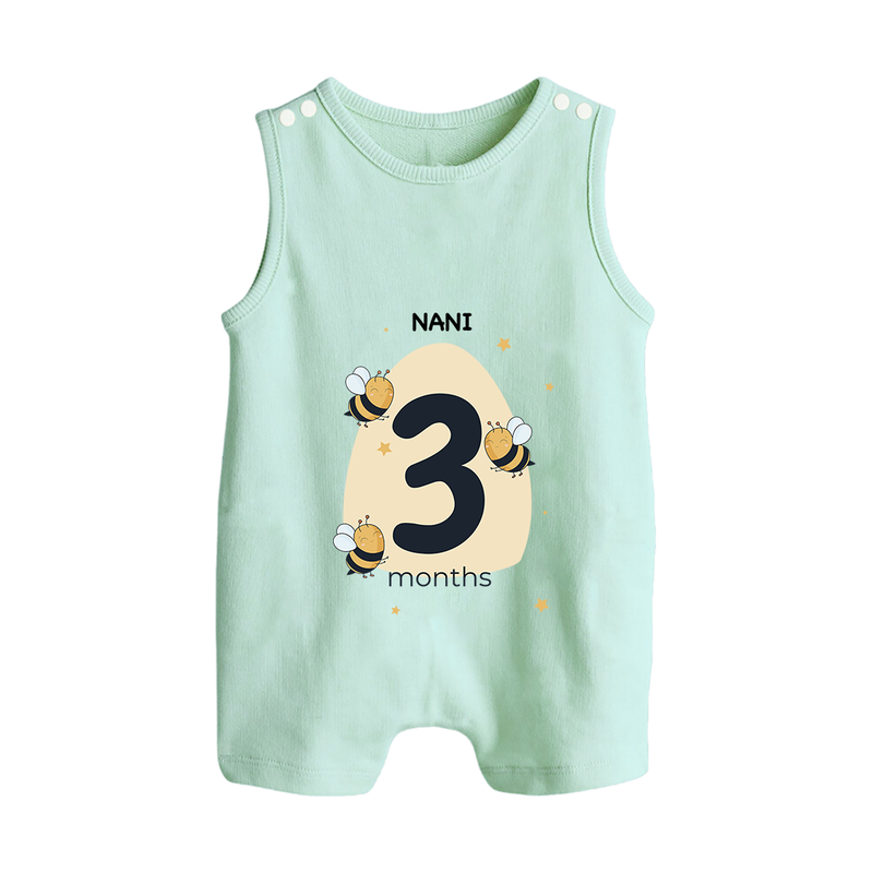 Commemorate This Special Moment With Our Bespoke Baby Romper Suit, Perfect For 3-Month Celebration - MINT GREEN - 0 - 5 Months Old (Chest 18")