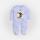 Commemorate This Special Moment With Our Bespoke Baby Sleep Suit, Perfect For 3-Month Celebration - BABY BLUE - New Born (Chest 7.5")