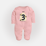 Commemorate This Special Moment With Our Bespoke Baby Sleep Suit, Perfect For 3-Month Celebration - BABY PINK - New Born (Chest 7.5")