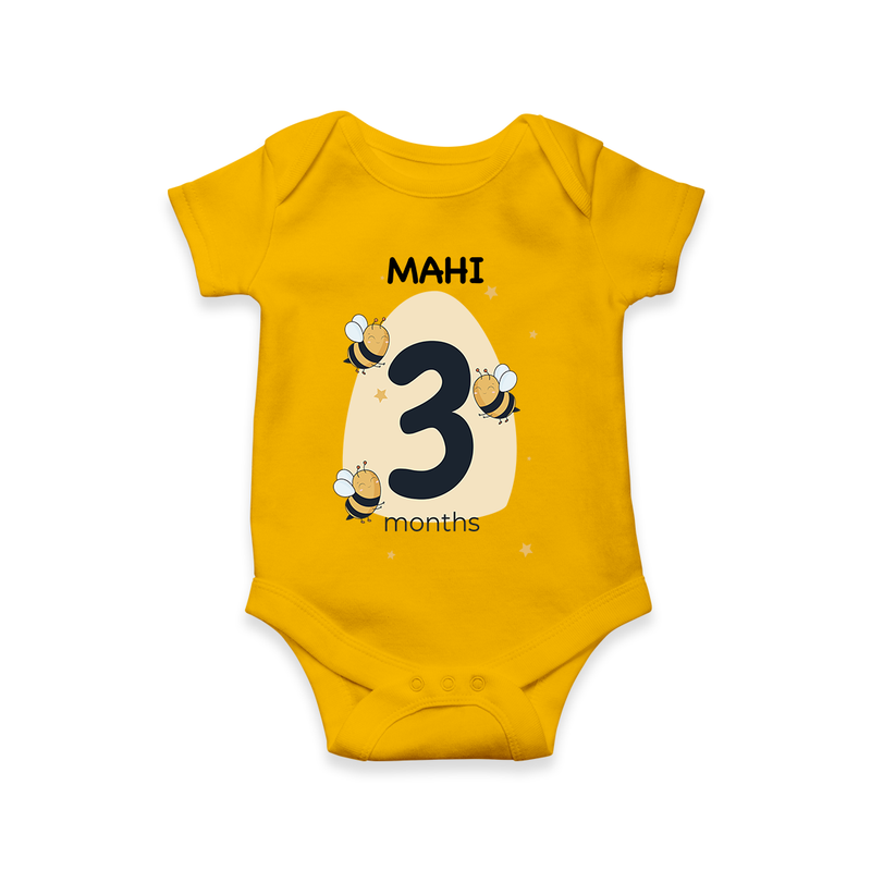 Commemorate your little one's 3rd month with a customized romper