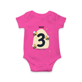 Commemorate This Special Moment With Our Bespoke Baby Romper, Perfect For 3-Month Celebration - HOT PINK - 0 - 3 Months Old (Chest 16")