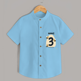 Commemorate your little one's 3rd month with a customized Shirt - SKY BLUE - 0 - 6 Months Old (Chest 21")