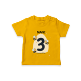 Baby T-Shirt Birthday Outfit - 3rd Month | Personalized T-Shirt | Cozy Cotton Fabric - CHROME YELLOW - 0-5 Months Old (Chest 17")