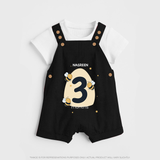 Commemorate This Special Moment With Our Bespoke Baby Dungaree Set, Perfect For 3-Month Celebration - BLACK - 0 - 5 Months Old (Chest 18")