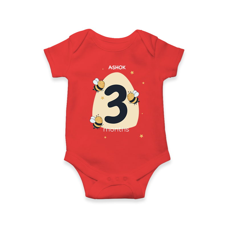 Commemorate your little one's 3rd month with a customized romper