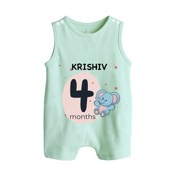 Commemorate This Special Moment With Our Bespoke Baby Romper Suit, Perfect For 4-Month Celebration - MINT GREEN - 0 - 5 Months Old (Chest 18")