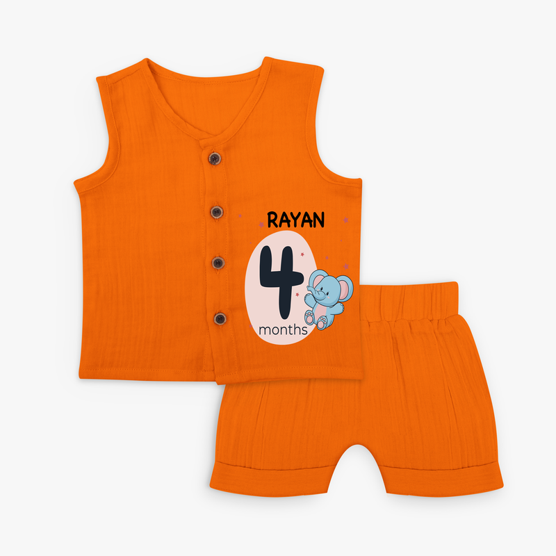 Commemorate your little one's 4th month with a customized Jabla Set - HALLOWEEN - 0 - 3 Months Old (Chest 9.8")