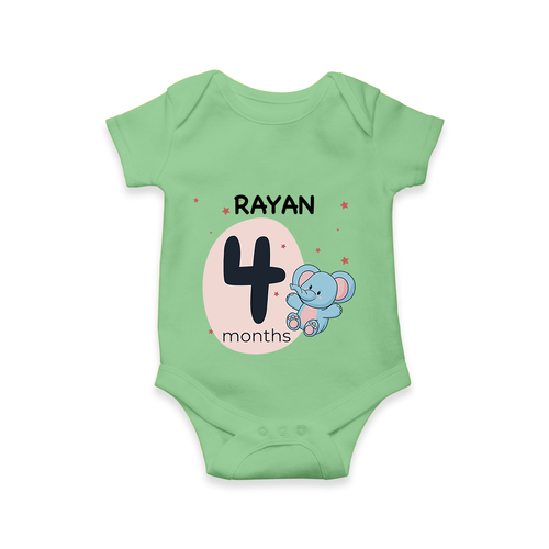 Commemorate your little one's 4th month with a customized romper