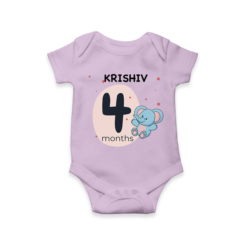 Commemorate your little one's 4th month with a customized romper