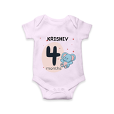 Commemorate This Special Moment With Our Bespoke Baby Romper, Perfect For 4-Month Celebration - LILAC - 0 - 3 Months Old (Chest 16")