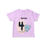 Commemorate your little one's 4th month with a customized T-Shirt - LILAC - 0 - 5 Months Old (Chest 17")