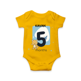 Commemorate your little one's 5th month with a customized romper