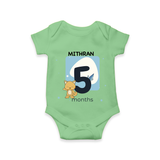 Commemorate This Special Moment With Our Bespoke Baby Romper, Perfect For 5-Month Celebration - GREEN - 0 - 3 Months Old (Chest 16")