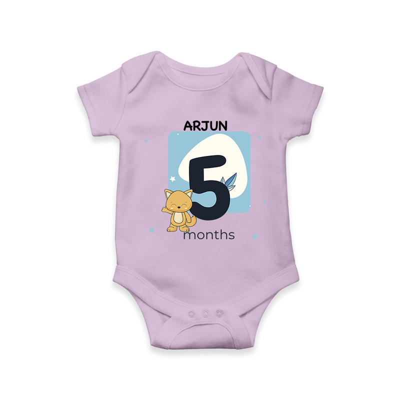 Commemorate your little one's 5th month with a customized romper