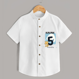 Commemorate your little one's 5th month with a customized Shirt - WHITE - 0 - 6 Months Old (Chest 21")