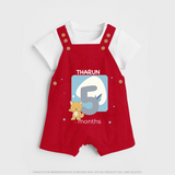 Commemorate This Special Moment With Our Bespoke Baby Dungaree Set, Perfect For 5-Month Celebration - RED - 0 - 5 Months Old (Chest 18")