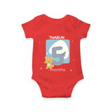 Commemorate This Special Moment With Our Bespoke Baby Romper, Perfect For 5-Month Celebration - RED - 0 - 3 Months Old (Chest 16")