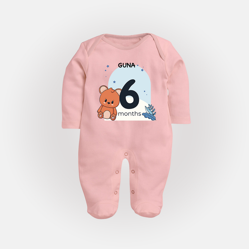 Commemorate This Special Moment With Our Bespoke Baby Sleep Suit, Perfect For 6-Month Celebration - BABY PINK - New Born (Chest 7.5")