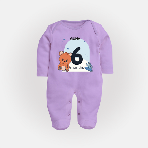 Commemorate This Special Moment With Our Bespoke Baby Sleep Suit, Perfect For 6-Month Celebration - LILAC - New Born (Chest 7.5")