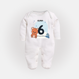 Commemorate This Special Moment With Our Bespoke Baby Sleep Suit, Perfect For 6-Month Celebration - WHITE - New Born (Chest 7.5")