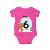 Commemorate This Special Moment With Our Bespoke Baby Romper, Perfect For 6-Month Celebration - HOT PINK - 0 - 3 Months Old (Chest 16")