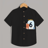 Commemorate your little one's 6th month with a customized Shirt - BLACK - 0 - 6 Months Old (Chest 21")