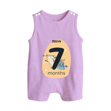 Commemorate This Special Moment With Our Bespoke Baby Romper Suit, Perfect For 7-Month Celebration - LILAC - 0 - 5 Months Old (Chest 18")