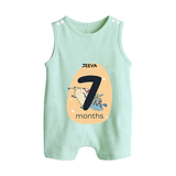 Commemorate This Special Moment With Our Bespoke Baby Romper Suit, Perfect For 7-Month Celebration - MINT GREEN - 0 - 5 Months Old (Chest 18")